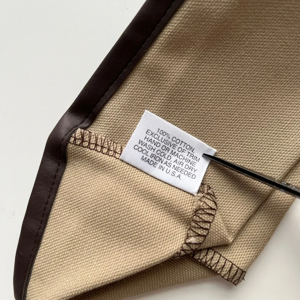Longaberger Dad's Valet Basket Fabric Liner Canvas 28156155 Tan Brown